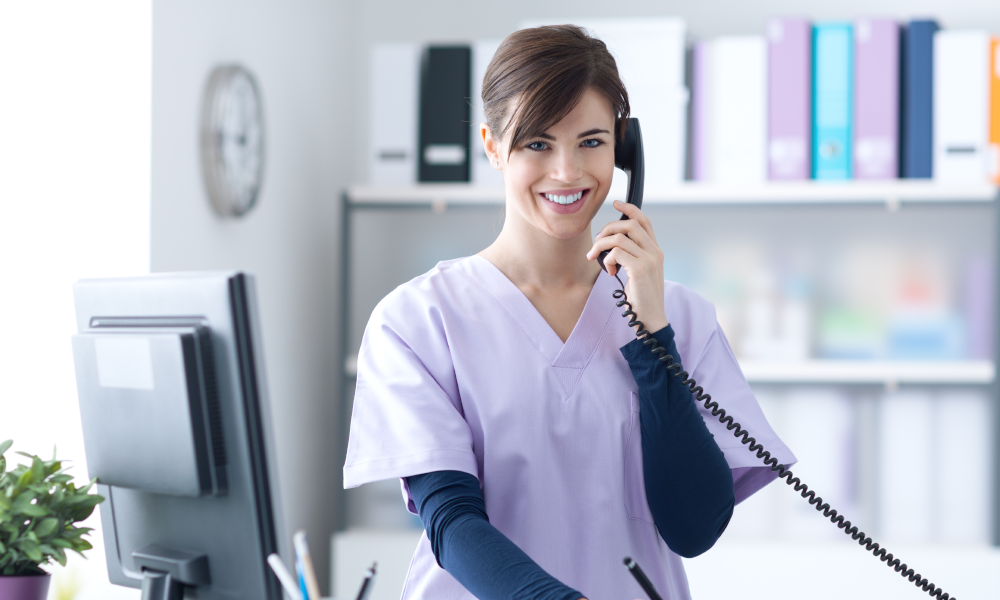 Nurse-Receptionist-Stock