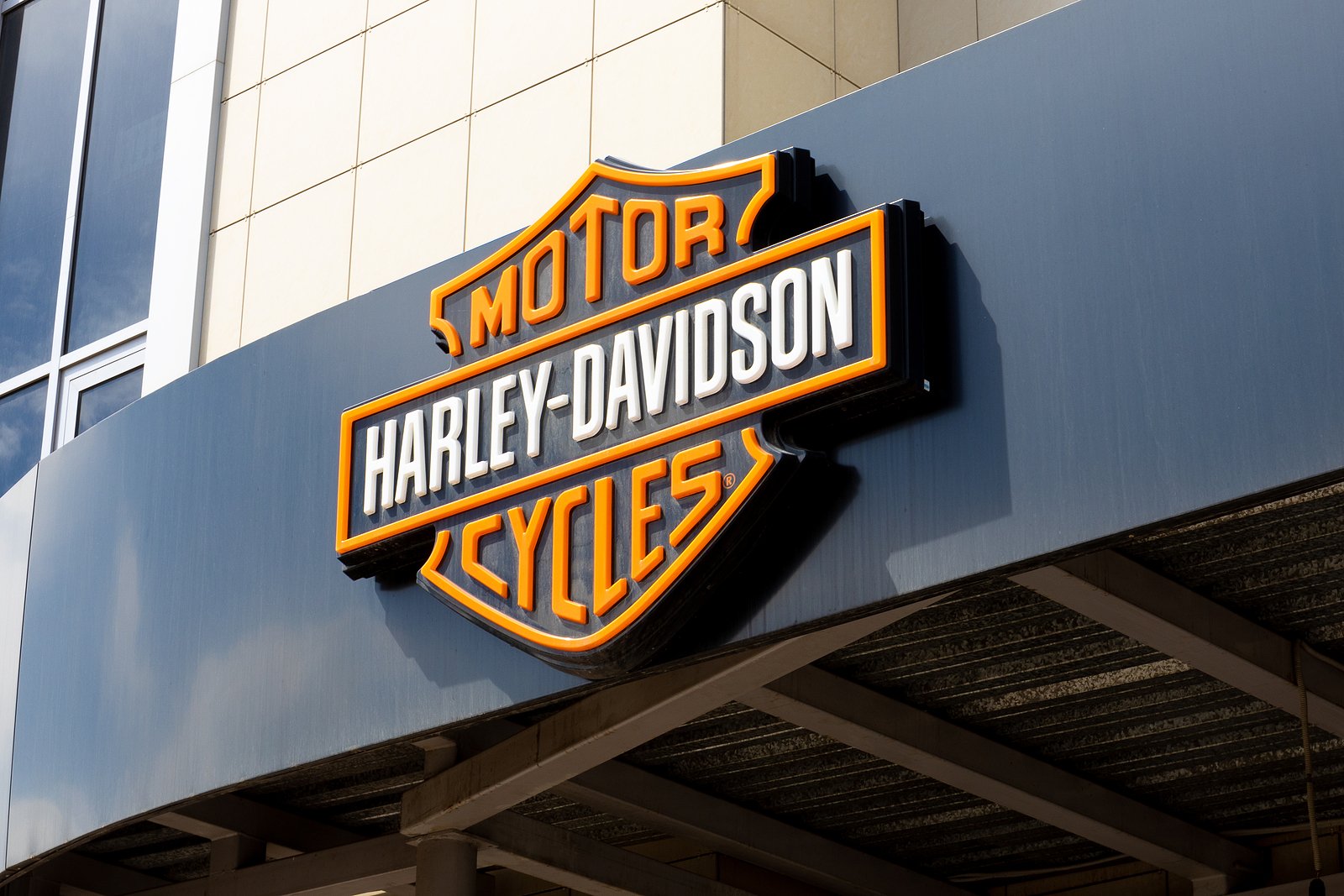 Harley Davidson Logo on Store Front